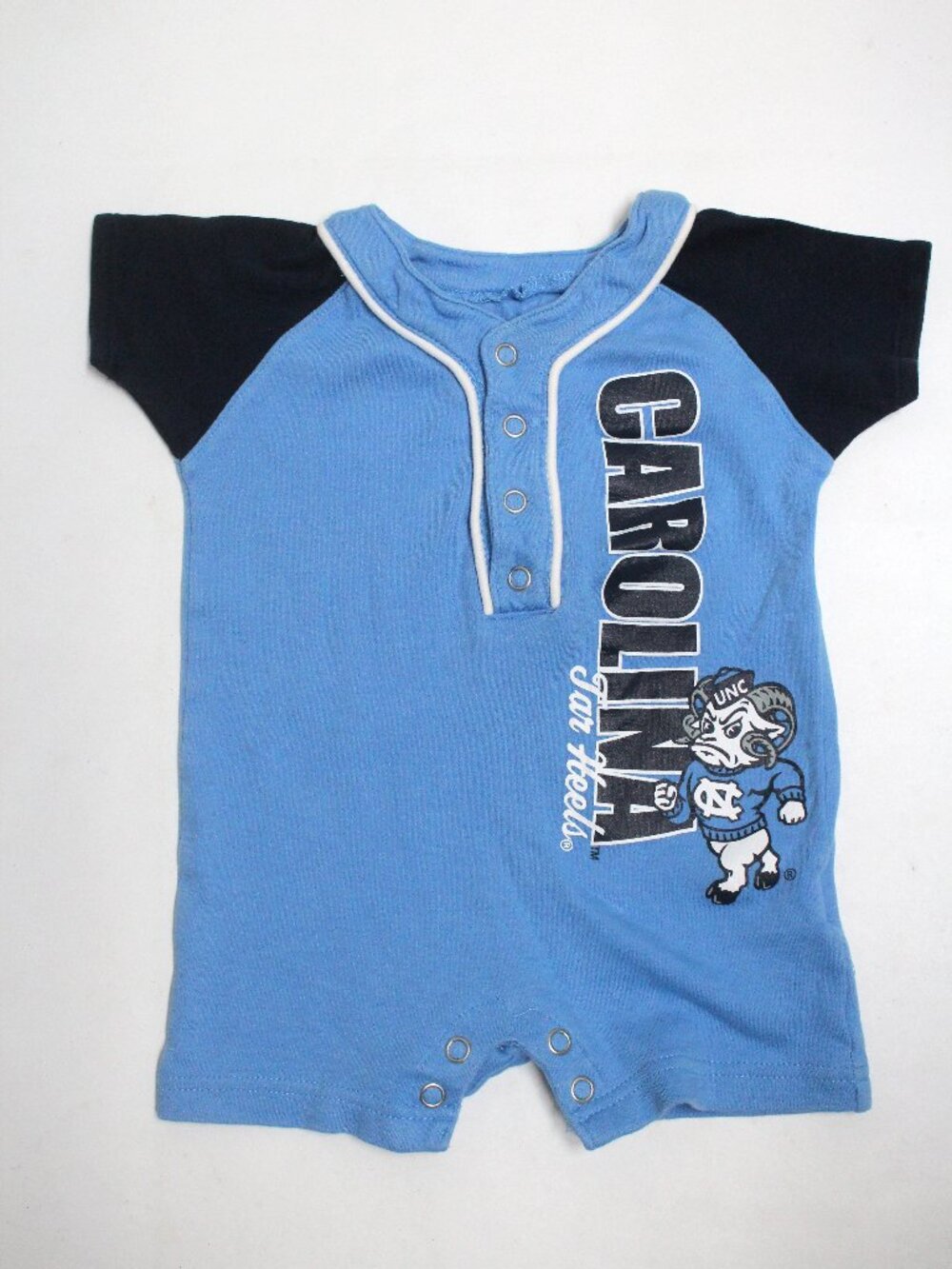 UNC Carolina Tarheels One Piece 3 to 6 Months Snap Crotch Bodysuit